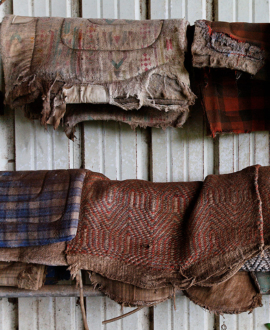 Saddle blankets, Kaupo Ranch headquarters, Naholoku